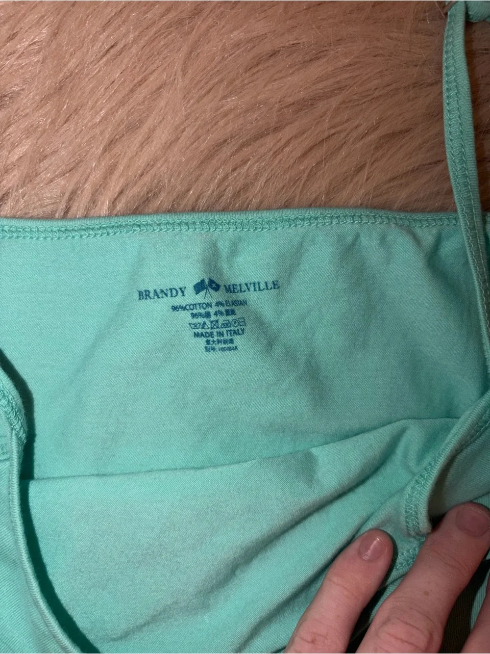 Brandy Melville Mint Green Spaghetti Strap Tank